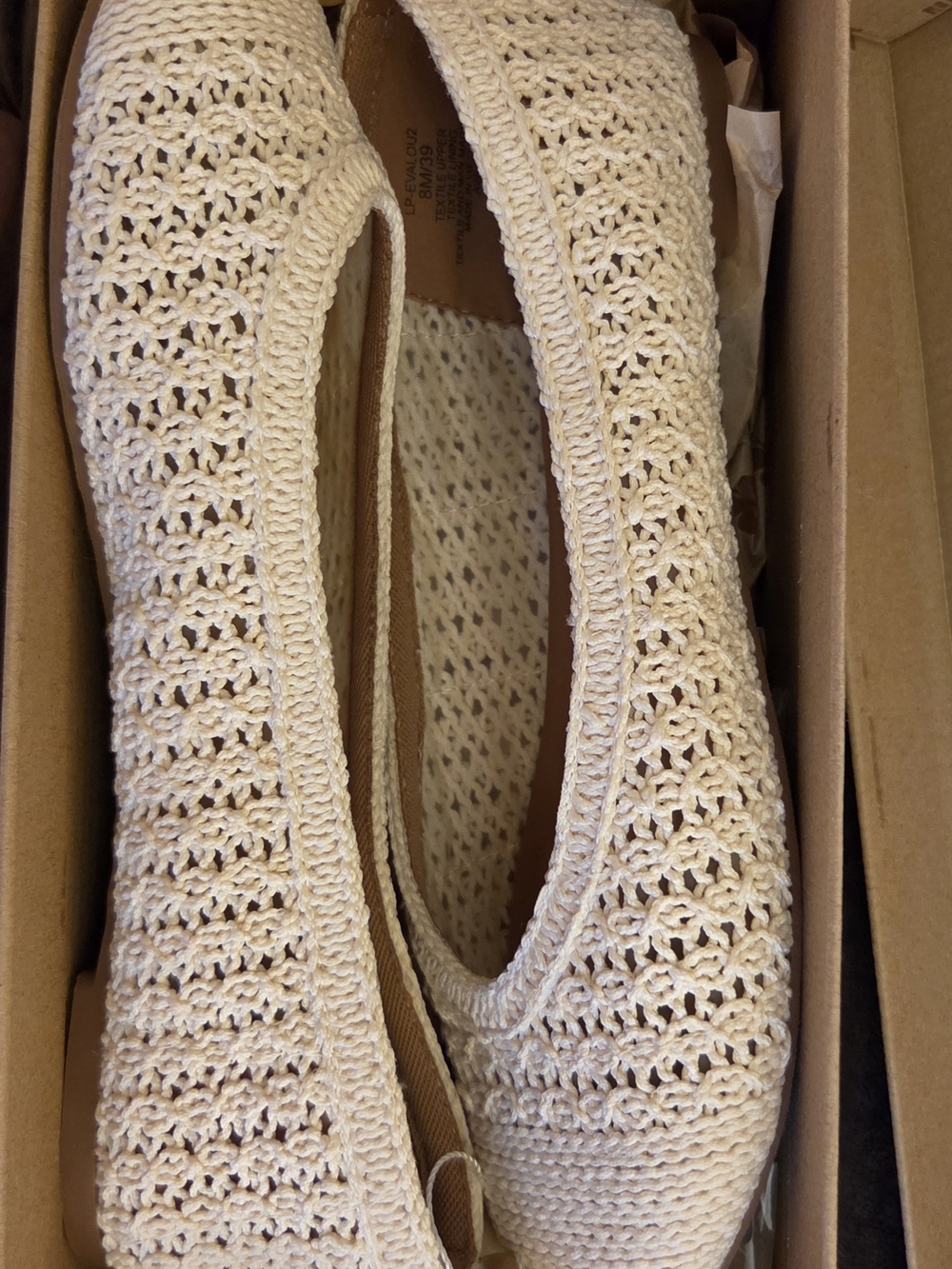 Lucky Brand Crochet Ballet Flats — Cream